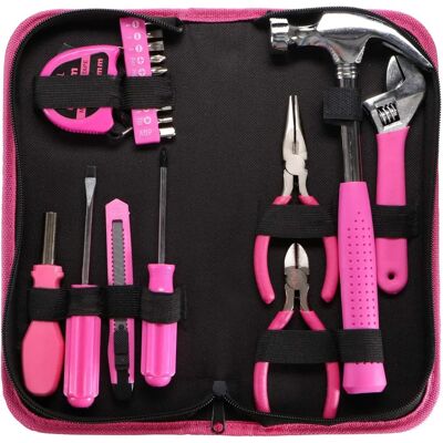 Ensemble d'outils rose SIXTOL - 20 pièces pour la maison - Publicité Ensemble d'outils rose SIXTOL - 20 pièces pour la maison - Publicité