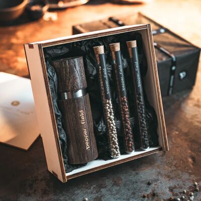 pepper - Kampot Pepper Glass Set - 3x10 g - Spice Gift Set pepper - Kampot Pepper Glass Set - 3x10 g - Spice Gift Set
