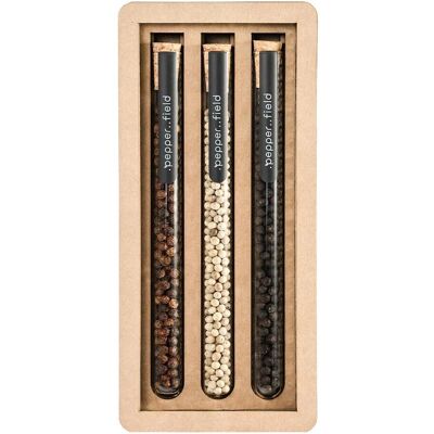 pepper - Kampot Pepper Set - Skleněné trubičky - Koření sada pepper - Kampot Pepper Set - Skleněné trubičky - Koření sada