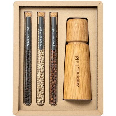 .pepper.. - Glasröhrchenset Kampot-Pfeffer Skandinavische Pfeffermühle - 3x10 g - Kampot pepř, skandinávská mlýnková sada - koření dárková sada .pepper.. - Glasröhrchenset Kampot-Pfeffer Skandinavische Pfeffermühle - 3x10 g - Kampot pepř, skandinávská mlýnková sada - koření dárková sada
