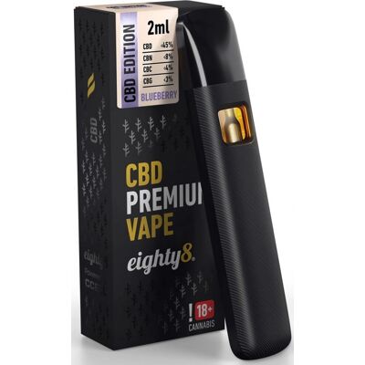 Eighty8 Blueberry CBD Vape Pen - Vape Pen, 45% CBD, 2 ml Eighty8 Blueberry CBD Vape Pen - Vape Pen, 45% CBD, 2 ml