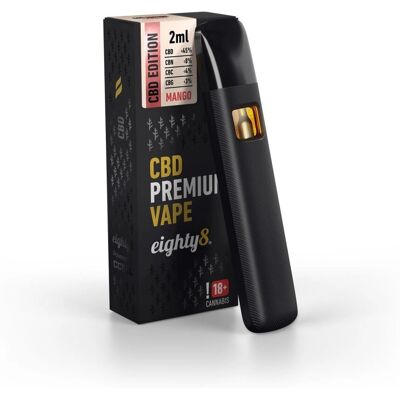 Eighty8 CBD Vape Mango - Mango Geschmack - 2 ml CBD Vape Eighty8 CBD Vape Mango - Mango Geschmack - 2 ml CBD Vape