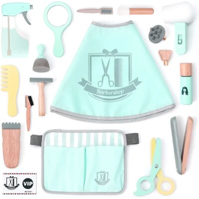 Ensemble de Coiffeur UMU Toys - Jeu de rôle en bois pour enfants 3+ - Publicité Ensemble de Coiffeur UMU Toys - Jeu de rôle en bois pour enfants 3+ - Publicité