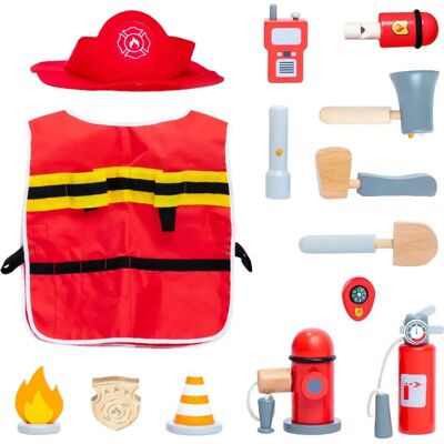 Zestaw strażacki UMU Toys - Zabawka drewniana dla dzieci 3+ - Zestaw do zabawy Zestaw strażacki UMU Toys - Zabawka drewniana dla dzieci 3+ - Zestaw do zabawy