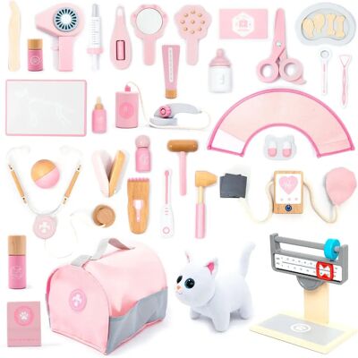 Zestaw weterynaryjny UMU Toys - Drewniana zabawka dla dzieci Zestaw weterynaryjny UMU Toys - Drewniana zabawka dla dzieci