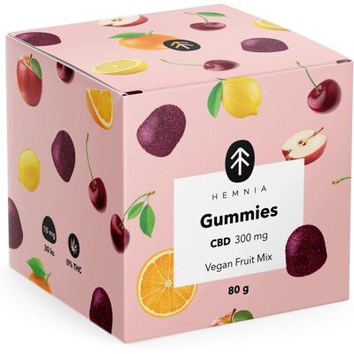 Hemnia CBD Vegan Gummies - Fruit Mix - 300 mg CBD - 30 pcs Hemnia CBD Vegan Gummies - Fruit Mix - 300 mg CBD - 30 pcs