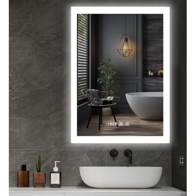 IREDA - LED tükör - 60 x 80 cm - Fürdőszobai tükör IREDA - LED tükör - 60 x 80 cm - Fürdőszobai tükör