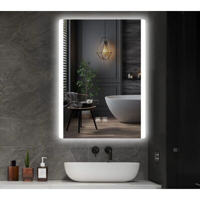 IREDA - 80x60 - LED világítás - IP44 - Fürdőszobai tükör IREDA - 80x60 - LED világítás - IP44 - Fürdőszobai tükör