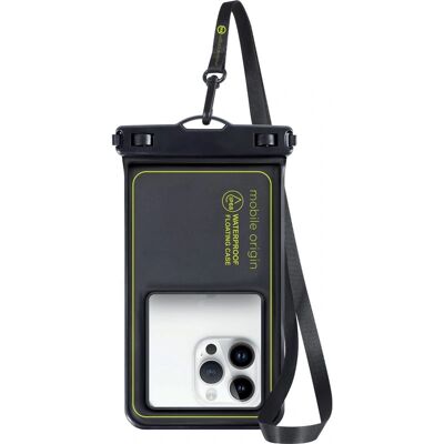 Étui Flottant Imperméable Mobile Origin 6.8" - Noir/Vert - Étanche - Publicité Étui Flottant Imperméable Mobile Origin 6.8" - Noir/Vert - Étanche - Publicité