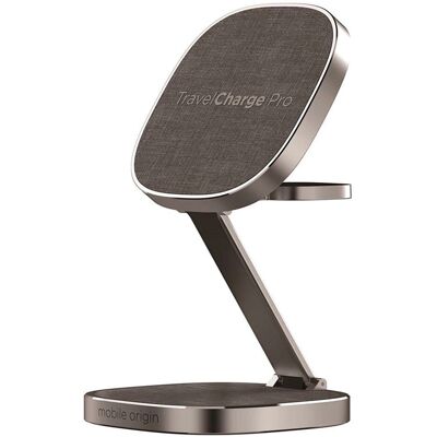 Mobile Origin TravelCharge Pro - Chargeur sans fil MagSafe - Gris Mobile Origin TravelCharge Pro - Chargeur sans fil MagSafe - Gris