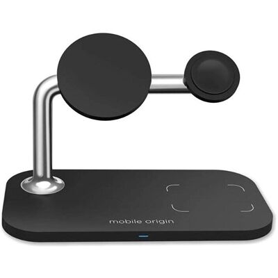 Chargeur sans fil 3-en-1 Mobile Origin - Noir Chargeur sans fil 3-en-1 Mobile Origin - Noir