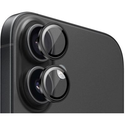 Safírové ochranné sklo na objektiv pro iPhone 16 / 16 Plus - Černá Safírové ochranné sklo na objektiv pro iPhone 16 / 16 Plus - Černá