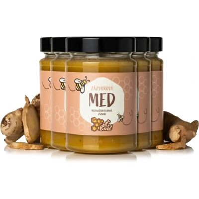 Natural Protein Zázvorový med - 5 kusů - med Natural Protein Zázvorový med - 5 kusů - med
