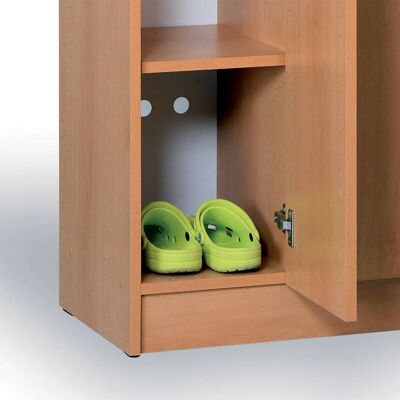 B2B Partner Holzkleiderschrank - 3-türig - Grau/Blau B2B Partner Holzkleiderschrank - 3-türig - Grau/Blau
