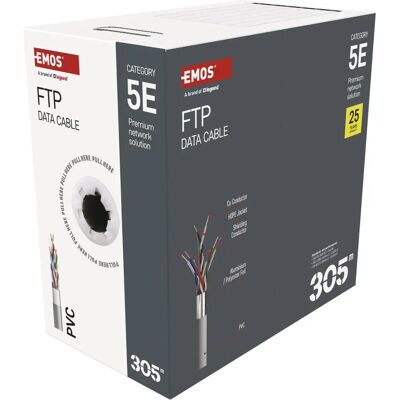 Emos S9221 - Câble Réseau FTP 305m Emos S9221 - Câble Réseau FTP 305m