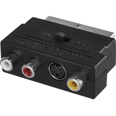 Emos Adapter - SCART auf 3x CINCH + SVHS - 2 Jahre Garantie Emos Adapter - SCART auf 3x CINCH + SVHS - 2 Jahre Garantie