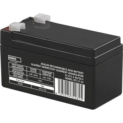 Batterie plomb-acide EMOS B9652 - Sans entretien - 12V 1.3Ah - Publicité Batterie plomb-acide EMOS B9652 - Sans entretien - 12V 1.3Ah - Publicité