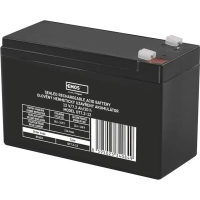 Akumulator Emos 12V 7,2Ah AGM Faston - Typ akumulatora Akumulator Emos 12V 7,2Ah AGM Faston - Typ akumulatora