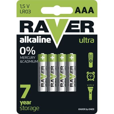 EMOS B7911 - Piles AAA alcalines - Pack de 4 EMOS B7911 - Piles AAA alcalines - Pack de 4