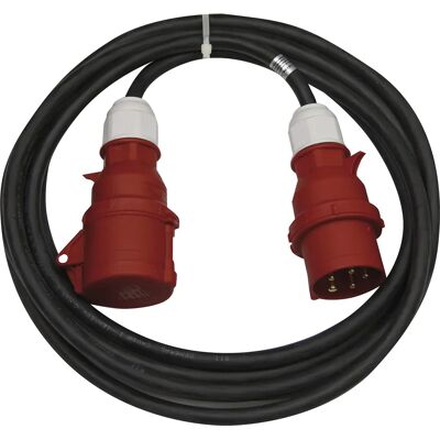EMOS 3-Phasen Außenverlängerung 10m Schwarz Gummi IP44 EMOS 3-Phasen Außenverlängerung 10m Schwarz Gummi IP44