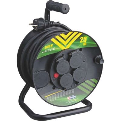 Emos P084251 Verlängerung 25m 4 Steckdosen Schwarz Emos P084251 Verlängerung 25m 4 Steckdosen Schwarz