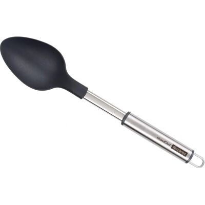 Cuillère GrandChef en acier inoxydable et nylon - Antiadhésive, Résistante à la chaleur - Publicité Cuillère GrandChef en acier inoxydable et nylon - Antiadhésive, Résistante à la chaleur - Publicité