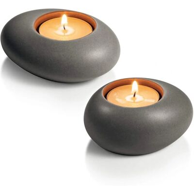 TESCOMA Fancy Home Gray Ceramic Candle Holder - Candle Holder TESCOMA Fancy Home Gray Ceramic Candle Holder - Candle Holder