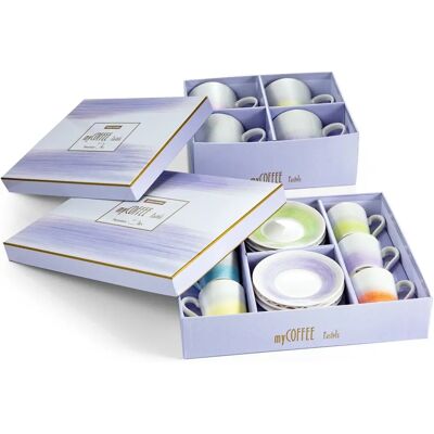 Tescoma myCOFFEE Sada 6 šálků na espresso s podšálky - Pastels Tescoma myCOFFEE Sada 6 šálků na espresso s podšálky - Pastels