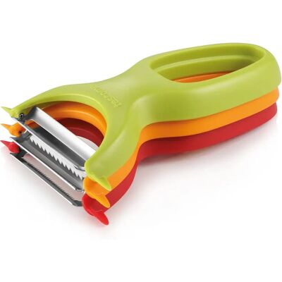 TESCOMA Groenteschilfer Set - 3 Stuks - Voor Groenten en Fruit TESCOMA Groenteschilfer Set - 3 Stuks - Voor Groenten en Fruit