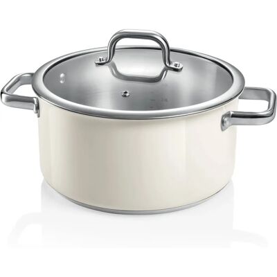 Tetera de cocina moderna con tapa de vidrio/acero inoxidable - 24cm Tetera de cocina moderna con tapa de vidrio/acero inoxidable - 24cm