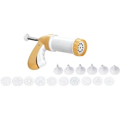 Tescoma 630534 Pistolet do dekoracji ciast - 10 dysków, 6 końcówek Tescoma 630534 Pistolet do dekoracji ciast - 10 dysków, 6 końcówek