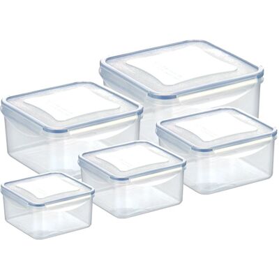 Čtvercové potravinové kontejnery Freshbox Tescoma - Sada 5 Čtvercové potravinové kontejnery Freshbox Tescoma - Sada 5