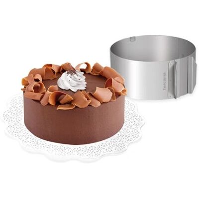 Moule à pâtisserie réglable Tescoma - Acier inoxydable - 16-30cm Moule à pâtisserie réglable Tescoma - Acier inoxydable - 16-30cm