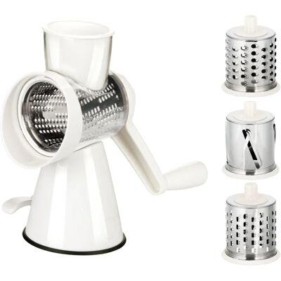 Tescoma Handlicher Multi-Zweck-Reibe - Lebensmittelhacker mit 4 Trommeln Tescoma Handlicher Multi-Zweck-Reibe - Lebensmittelhacker mit 4 Trommeln