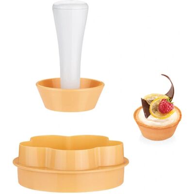 Tescoma 630087 Cortador de Biscoitos - Branco, Amarelo - Cortador Tescoma 630087 Cortador de Biscoitos - Branco, Amarelo - Cortador