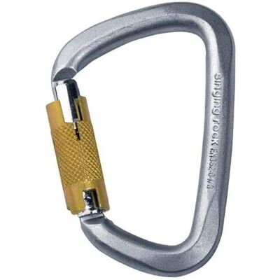 Mousqueton SINGING ROCK Connecteur en acier Triple-Lock - D en 50kN industriel - Publicité Mousqueton SINGING ROCK Connecteur en acier Triple-Lock - D en 50kN industriel - Publicité