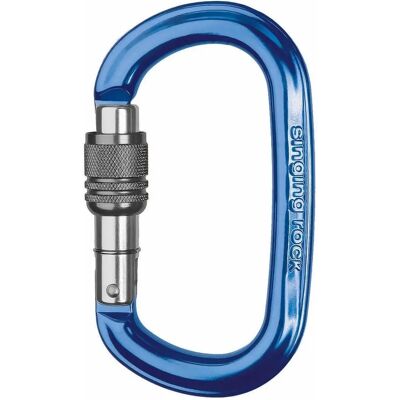 Mousqueton Ozone Screw Singing Rock - Ovale Bleu 26kN - Équipement d'escalade - Publicité Mousqueton Ozone Screw Singing Rock - Ovale Bleu 26kN - Équipement d'escalade - Publicité
