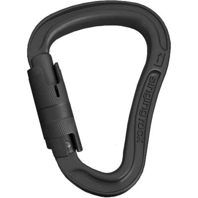SINGING ROCK Bora Triple Lock Moschettone - Nero - HMS - Sicurezza SINGING ROCK Bora Triple Lock Moschettone - Nero - HMS - Sicurezza
