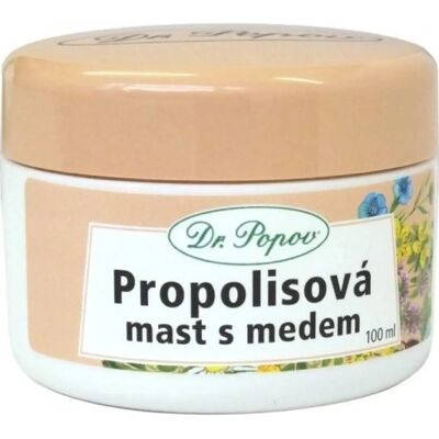 Bylinná mast Dr. Popov Propolis s medem - Uklidňující péče po slunci Bylinná mast Dr. Popov Propolis s medem - Uklidňující péče po slunci