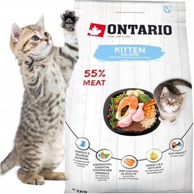 Ontario Koťátko losos 2 kg - Krmivo pro koťata Ontario Koťátko losos 2 kg - Krmivo pro koťata