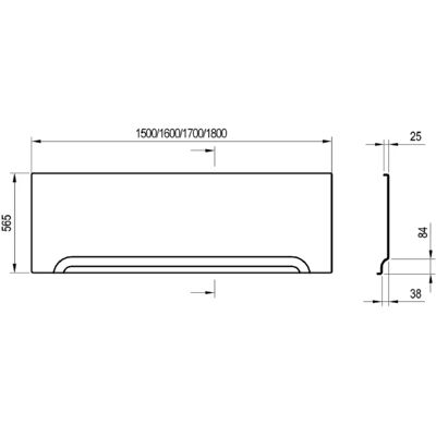 Panou de baie 180cm - Capac acrilic dreptunghiular - Ușor de instalat Panou de baie 180cm - Capac acrilic dreptunghiular - Ușor de instalat