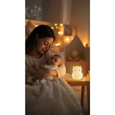 Zopa Silikonová LED Lampa Velikost M Noční Světlo Sova Zopa Silikonová LED Lampa Velikost M Noční Světlo Sova