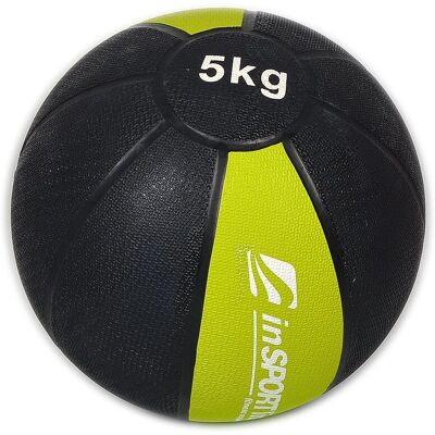 inSPORTline 5kg orvosi labda - Tartós gumi, csúszásmentes felület inSPORTline 5kg orvosi labda - Tartós gumi, csúszásmentes felület