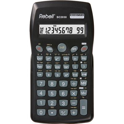 Rebell SC2030 - Taschenrechner für Wissenschaft - Schwarz Rebell SC2030 - Taschenrechner für Wissenschaft - Schwarz