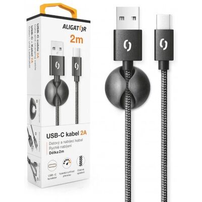 Câble USB Aligator DATKP26 - 2m USB A USB C - Noir - Publicité Câble USB Aligator DATKP26 - 2m USB A USB C - Noir - Publicité