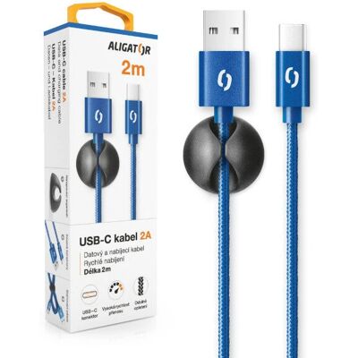 Aligator DATKP30 USB Kabel - 2m, USB A auf USB C, Blau, USB 3.2 Gen 1 Aligator DATKP30 USB Kabel - 2m, USB A auf USB C, Blau, USB 3.2 Gen 1