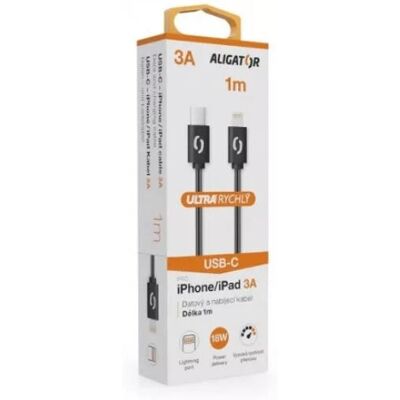 Aligator KALP3AUCLIBK USB Kabel - 1m, Schwarz, USB 3.2 Gen 1 Aligator KALP3AUCLIBK USB Kabel - 1m, Schwarz, USB 3.2 Gen 1