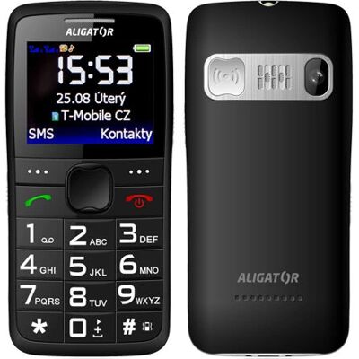 Aligator A675BK Senior Handy - Bluetooth, 900 mAh, Dual SIM Aligator A675BK Senior Handy - Bluetooth, 900 mAh, Dual SIM