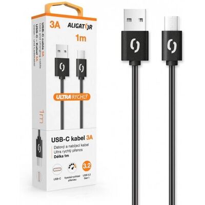Aligator DATKP43 USB-Kabel - USB 3.2 Gen 1, 1m, Schwarz Aligator DATKP43 USB-Kabel - USB 3.2 Gen 1, 1m, Schwarz
