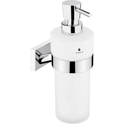Dispenser de săpun lichid Nimco Keira din sticlă și metal - Accesoriu de baie Dispenser de săpun lichid Nimco Keira din sticlă și metal - Accesoriu de baie
